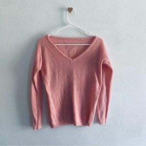 Baby pink v-neck sweater